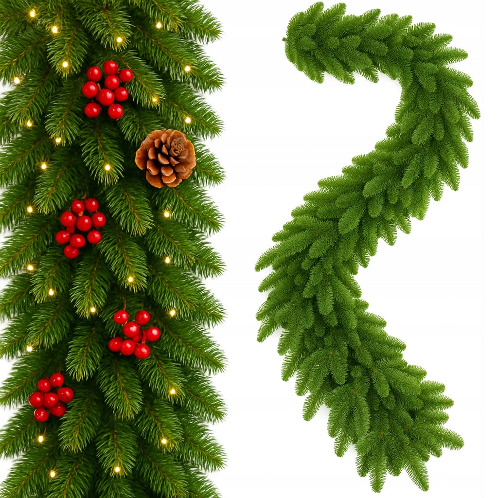 Christmas GARLAND 100% PE 3D FIR OLIVKA Spruce Twigs Christmas Tree 100cm