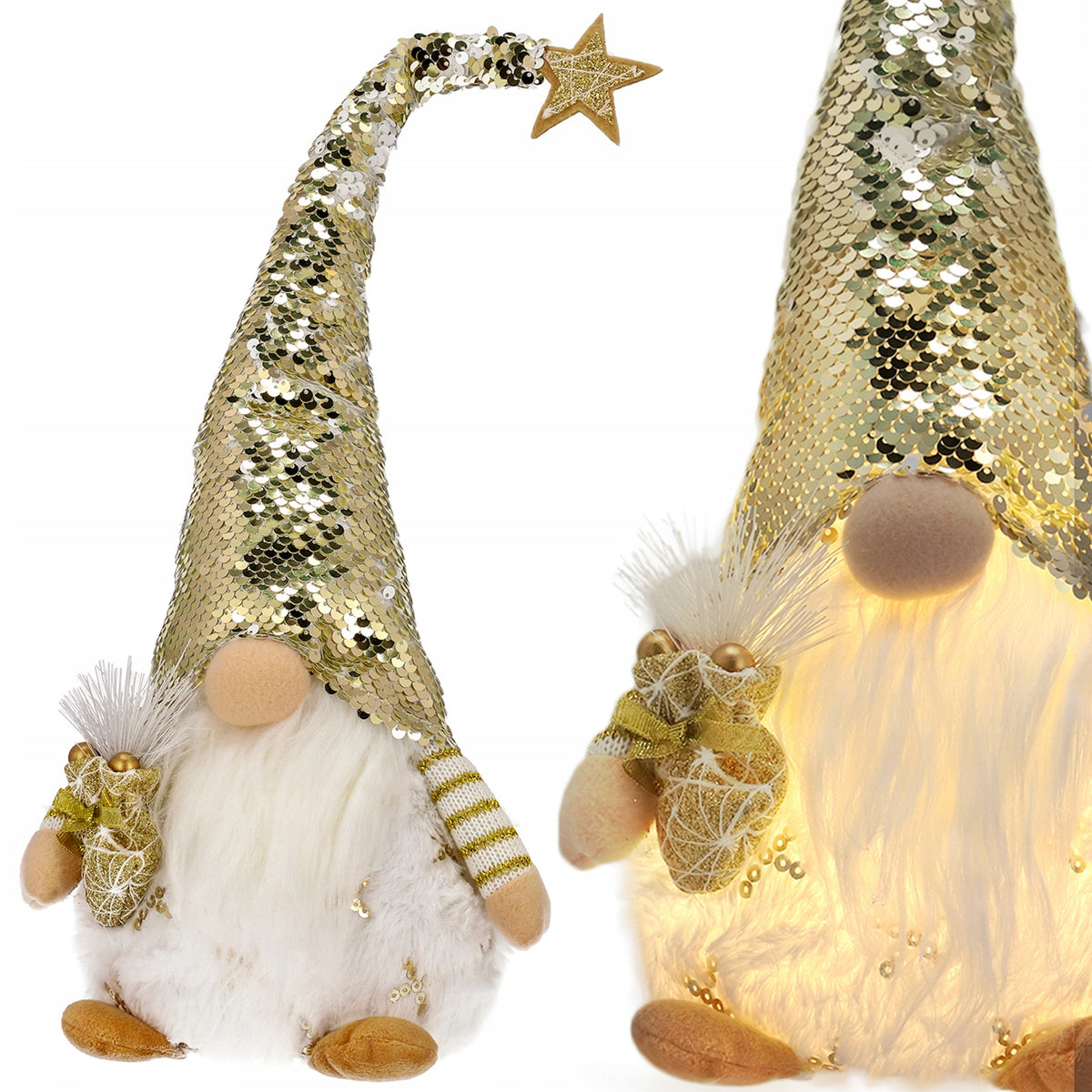 Christmas Gnome 47 cm Santa Claus LARGE white Glowing JUMIhome