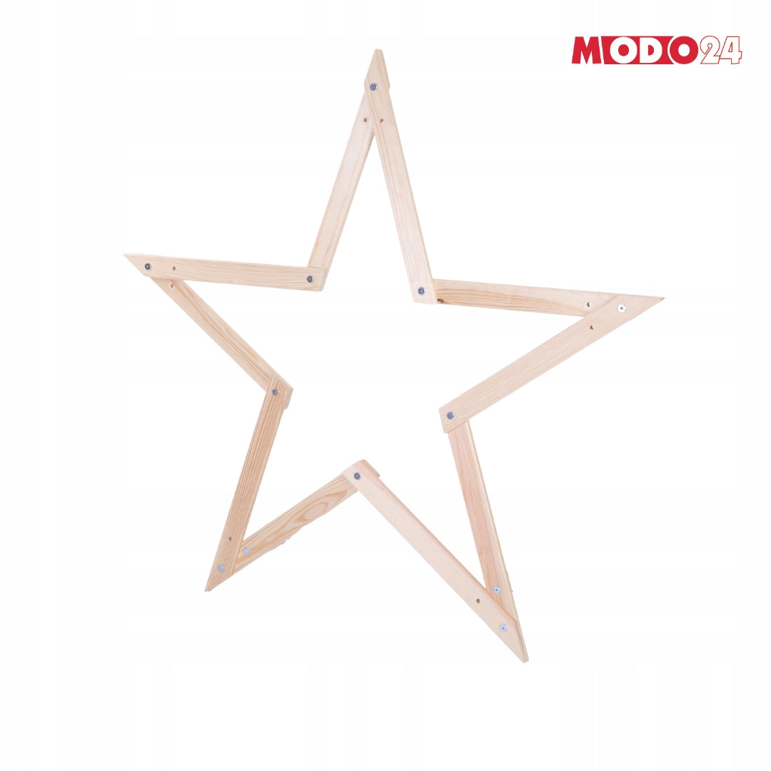 Christmas Hanging Star Compact ModoStar 114cm Natural Wooden Packaging status original