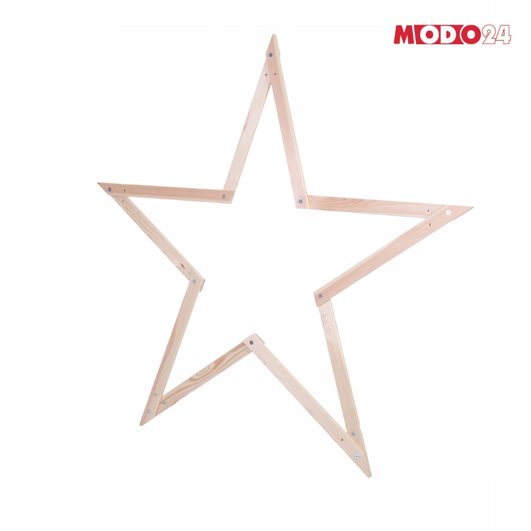 Christmas Hanging Star Compact ModoStar 189cm Natural Wooden Packaging status original