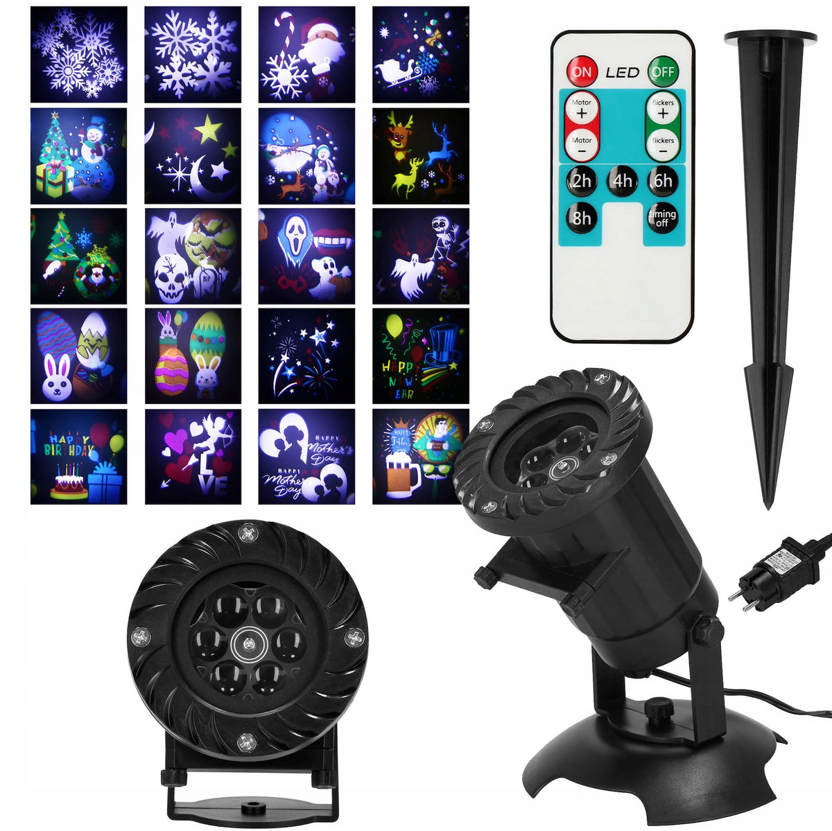Christmas LED Laser Projector 20 Themes 6W Projector For Home Waterproof