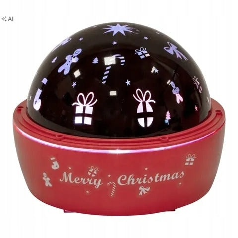 Christmas LED Projector with Christmas Figurines Rotating Christmas Decoration
