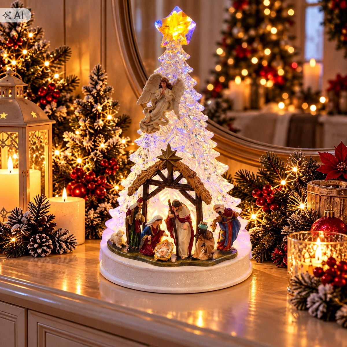 Christmas LED nativity scene – flash, music and atmosphere of Christmas MUSIC BOX CHRISTMAS TREE Packaging status original