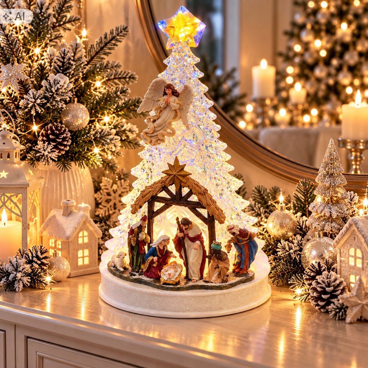 Christmas LED nativity scene – flash, music and atmosphere of Christmas MUSIC BOX CHRISTMAS TREE