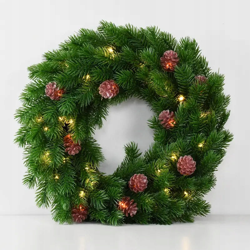 Christmas LED wreath with cones 40 cm Brand Chomik