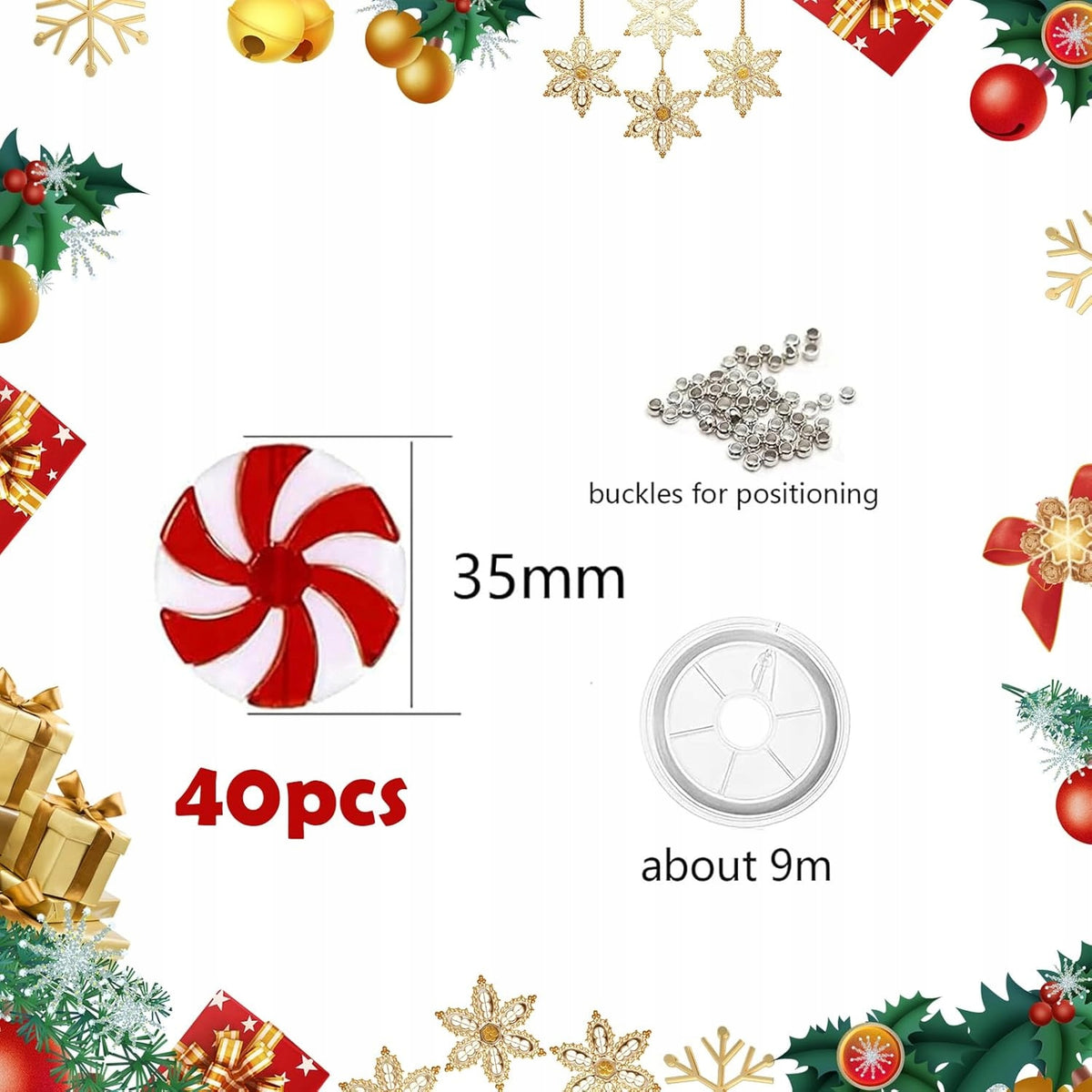 Christmas Lollipops Christmas Tree Pendants – Sugar Canes Decoration 40pcs Manufacturer code B0CDM4JQWT