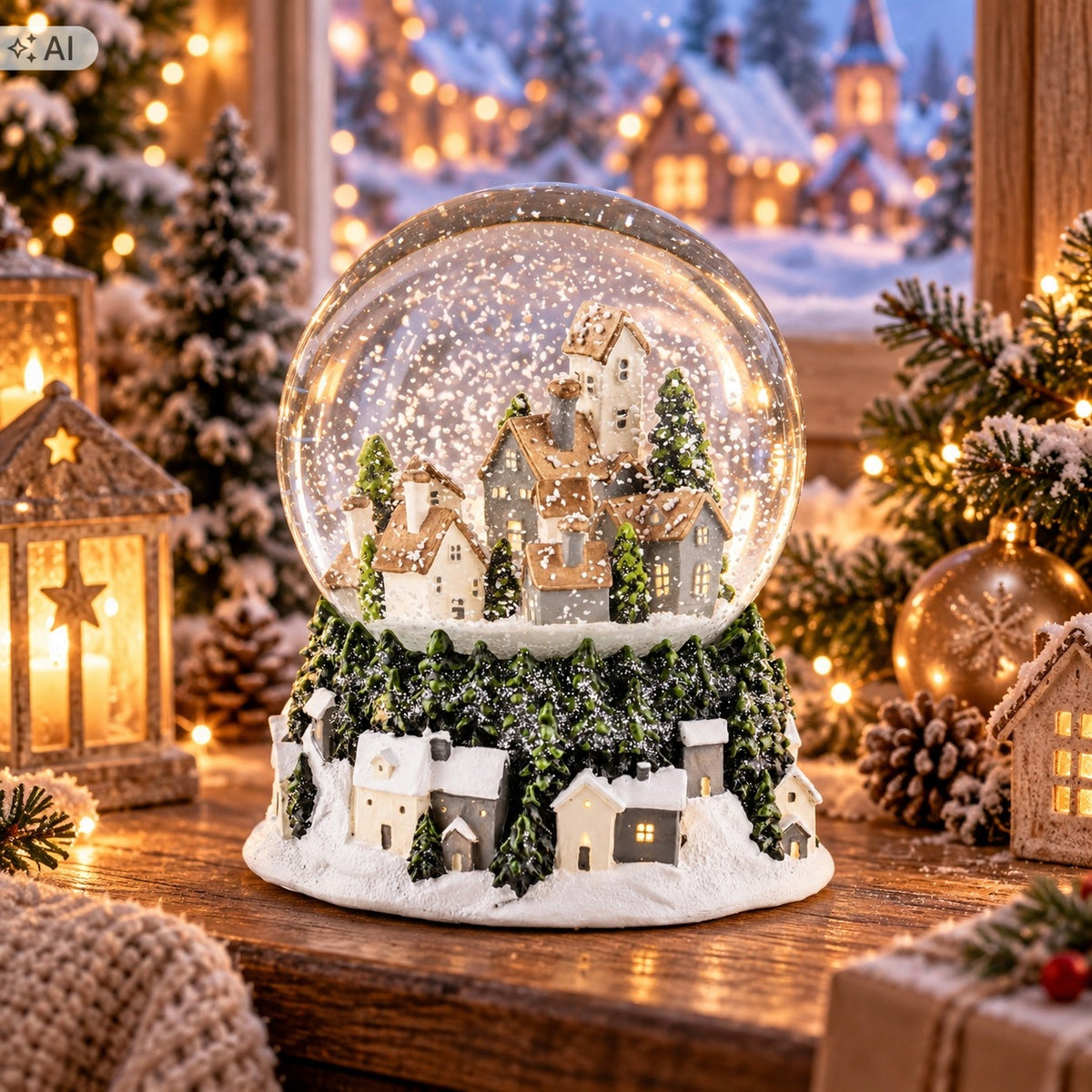 Christmas Music Box Glass Ball White Christmas Snow Manufacturer code 139780