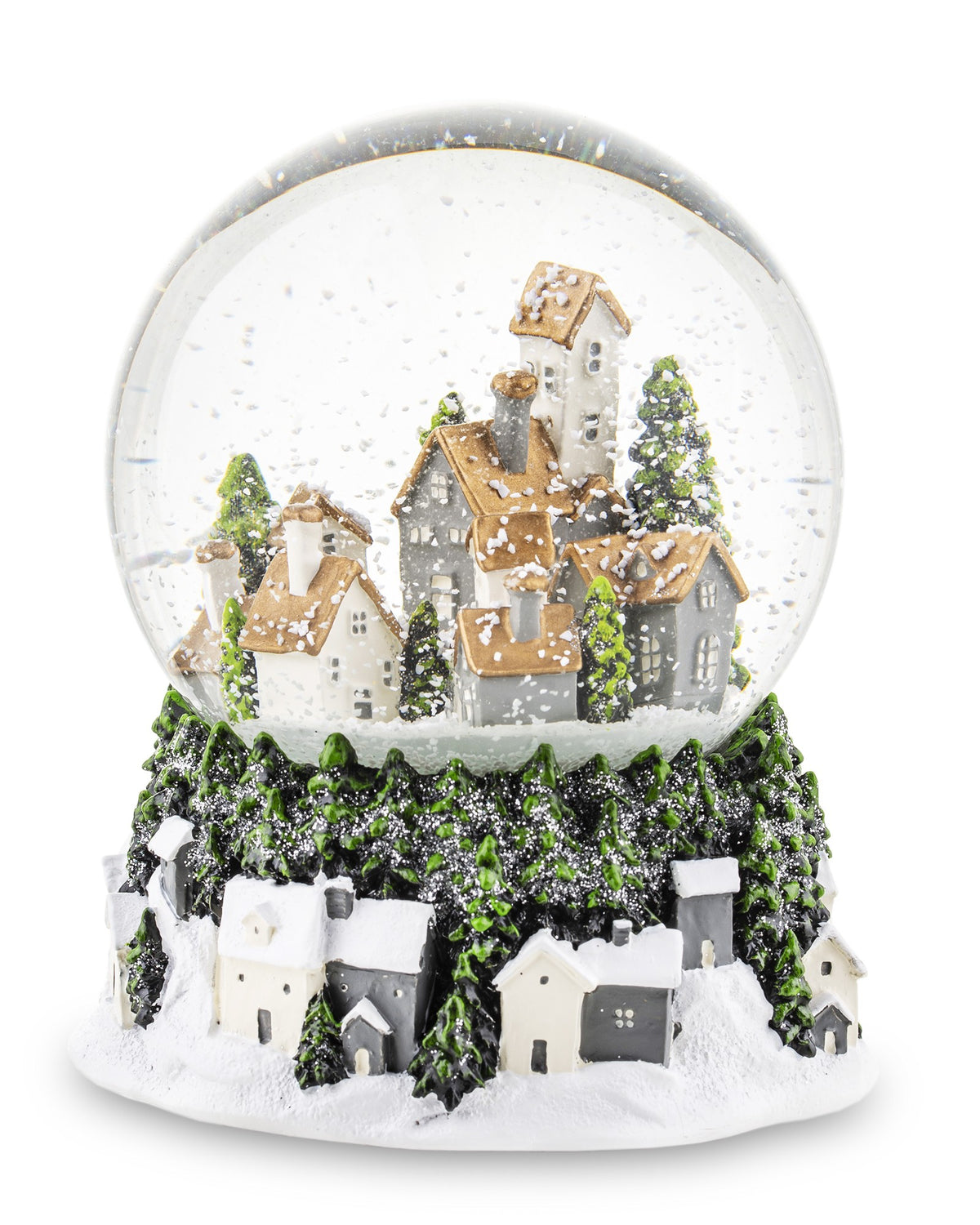Christmas Music Box Glass Ball White Christmas Snow