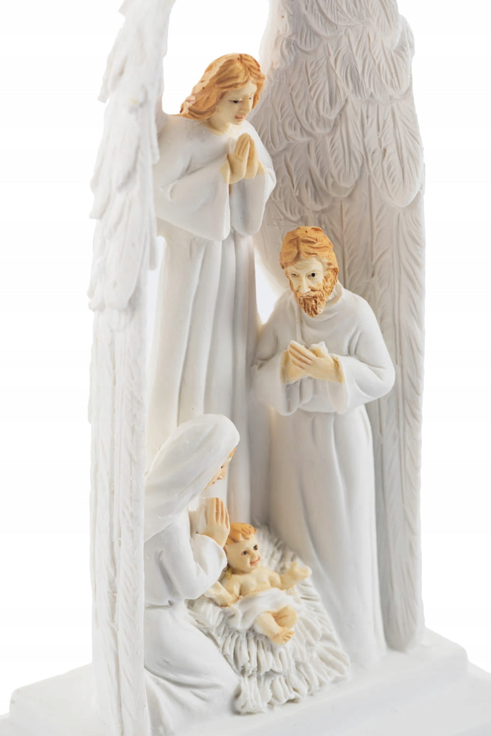 Christmas Nativity Scene 15 cm with Angels LED Resin Christmas Gift Ornament