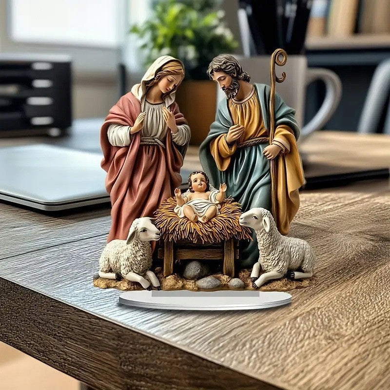 Christmas Nativity Scene Figurine Religious Sculpture 2D Nativity Scene Figurines Manufacturer code 15461076158