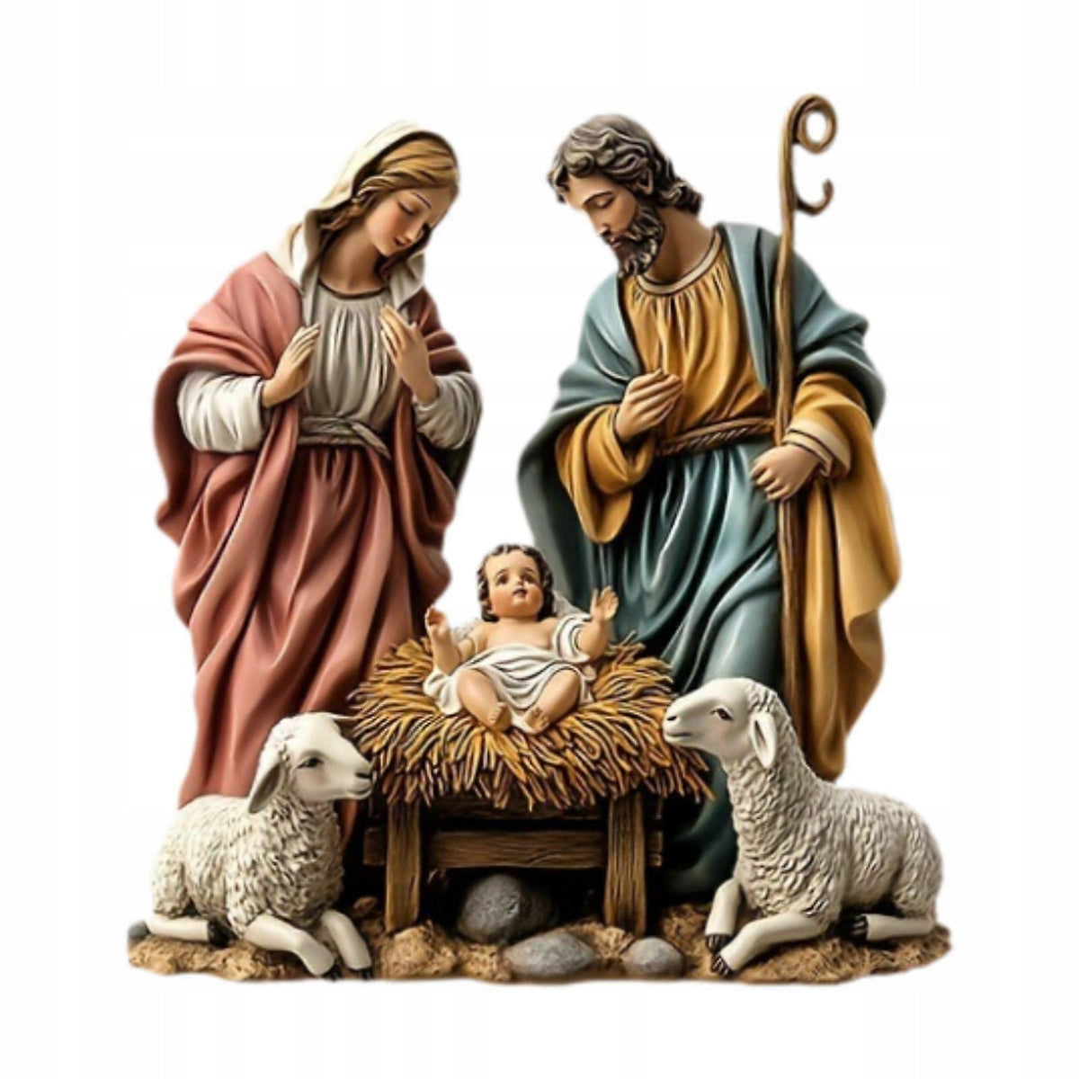 Christmas Nativity Scene Figurine Religious Sculpture 2D Nativity Scene Figurines