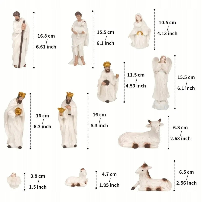 Christmas Nativity Scene Figurines 16cm for Nativity Scene 11pcs Manufacturer code B-1453