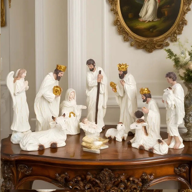 Christmas Nativity Scene Figurines 16cm for Nativity Scene 11pcs Packaging status original