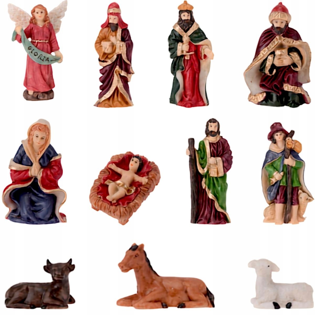 Christmas Nativity Scene Figurines Christmas Figures Set of 10 Brand no brand