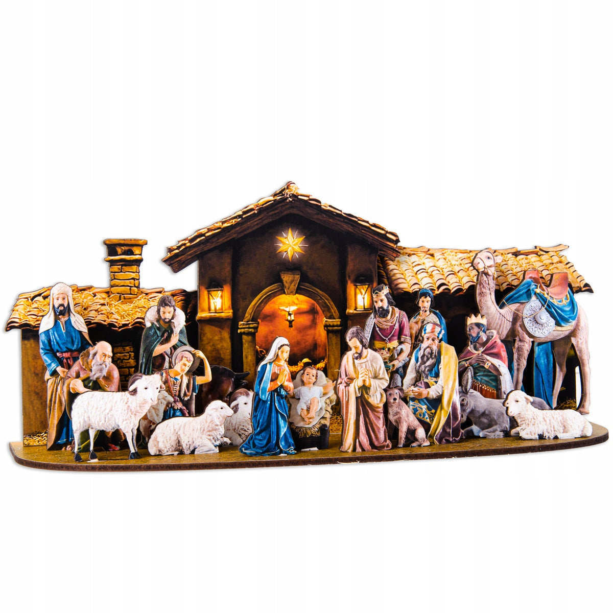 Christmas Nativity Scene For Christmas Wooden Stable Packaging status original