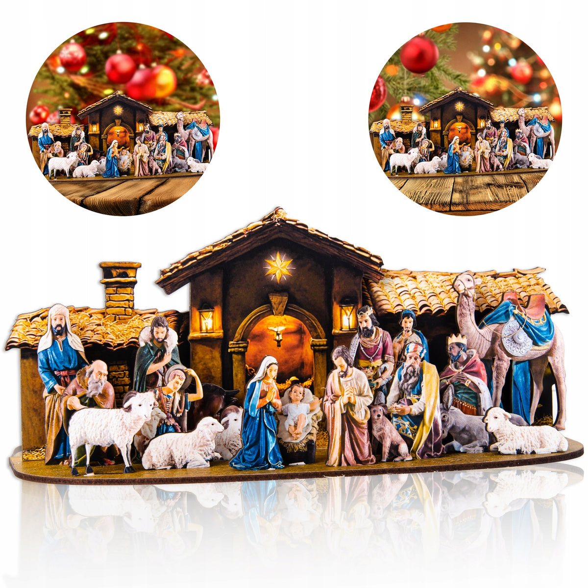 Christmas Nativity Scene For Christmas Wooden Stable