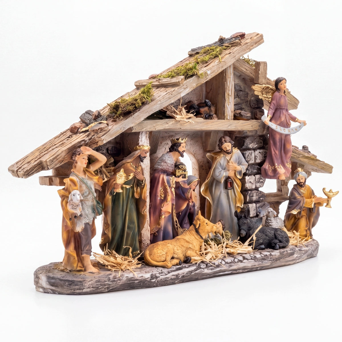 Christmas Nativity Scene Large Bethlehem Stable with Figurines 62 cm Manufacturer code Szopka Bożonarodzeniowa