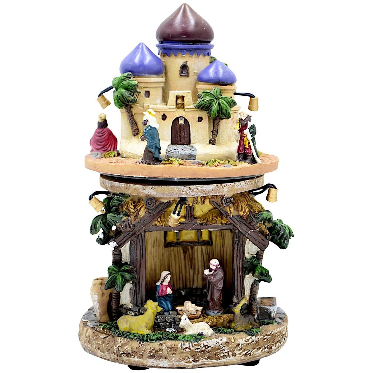 Christmas Nativity Scene Playing Moving LED Ornament Christmas Tree Decoration