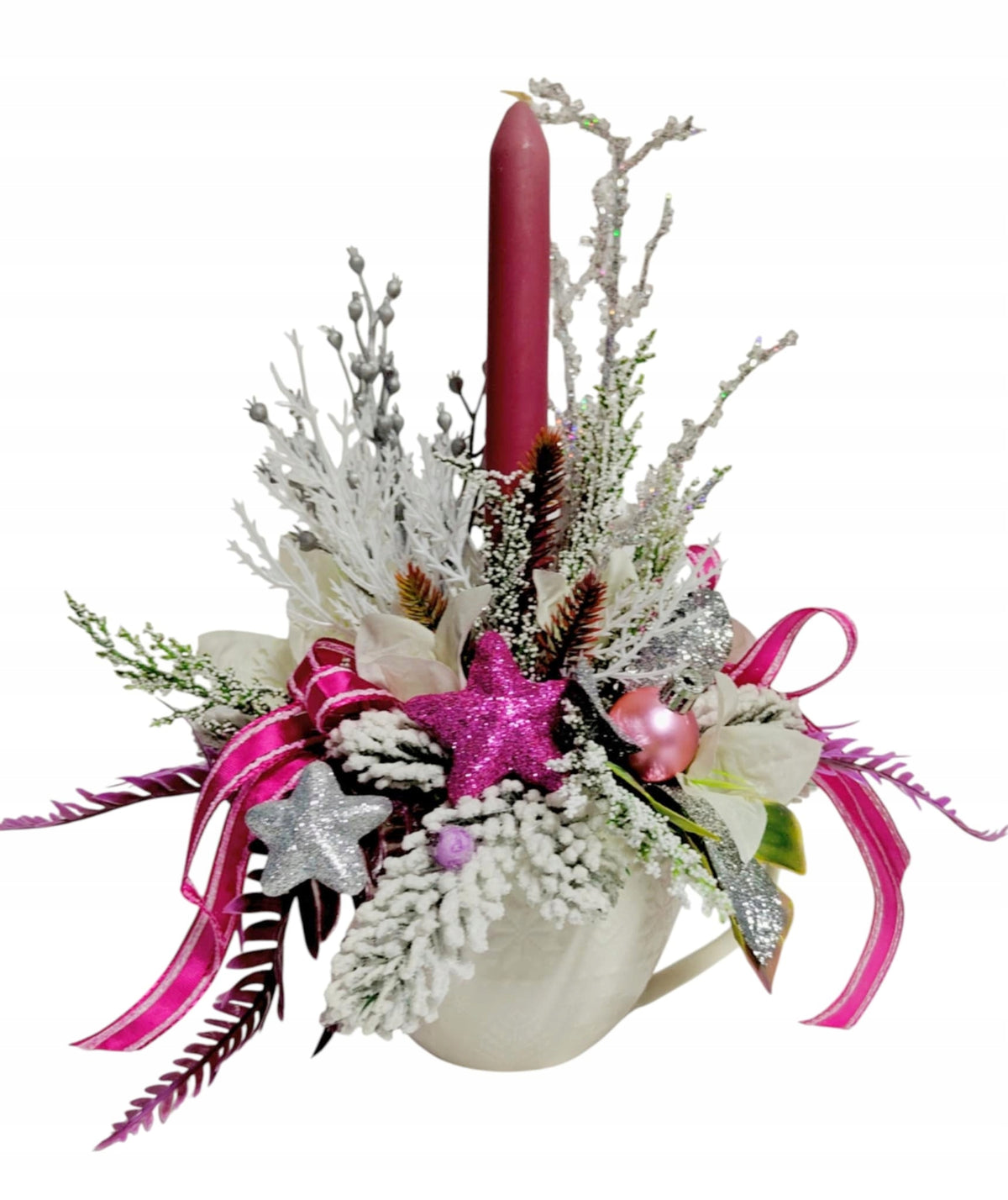 Christmas Reed Christmas Cup with Candle