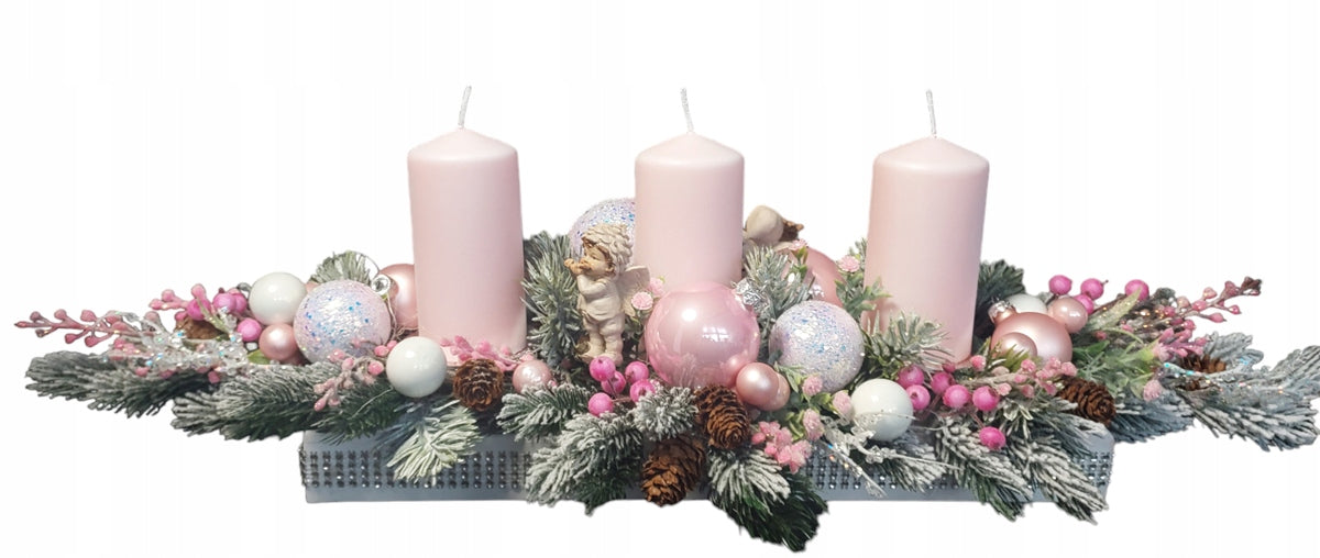 Christmas Reed with Candles Standing Decoration Christmas Composition Brand no brand