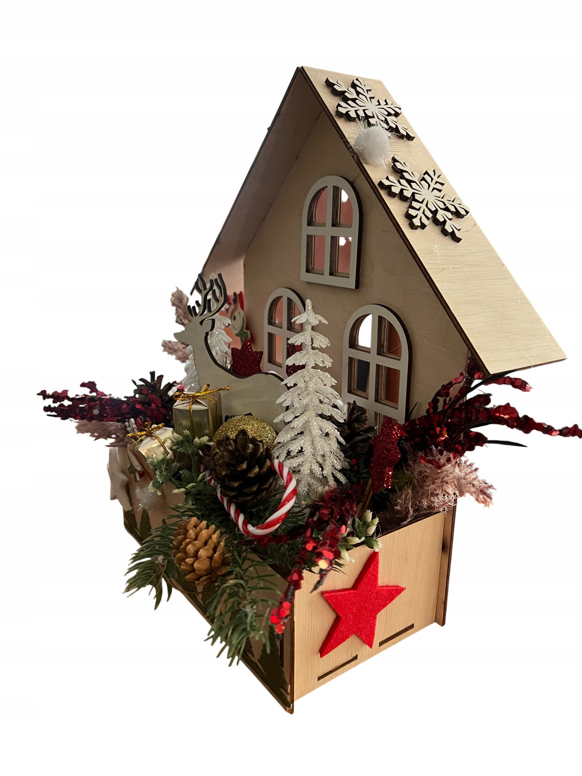 Christmas Reed with Cottages and Angel Table Decoration Christmas Manufacturer code 00000000000