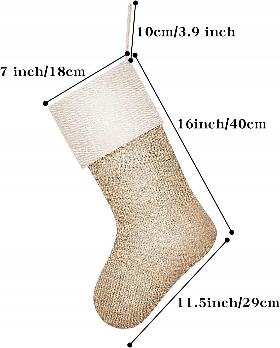 Christmas Socks Set of 5 – Beige Jute with White Cuff Manufacturer code 0632016274689