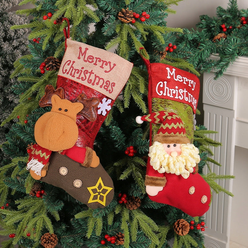 Christmas Socks for Fireplace Gifts Large and Thick 3D Ornaments Set of 3 Manufacturer code CD-CS-013