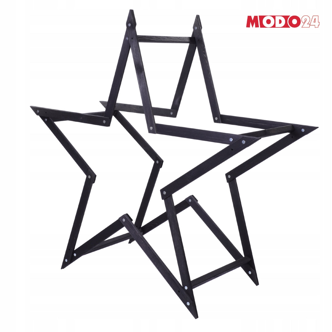 Christmas Star 3D Folding Easy Assembly ModoStar 139cm Wooden BLACK Packaging status original