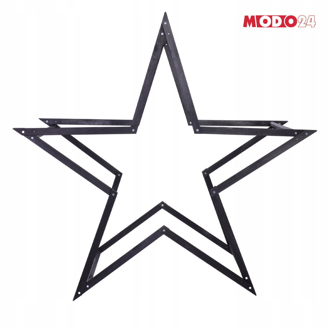 Christmas Star 3D Folding Easy Assembly ModoStar 189cm Wooden BLACK Manufacturer code GWZ_189_KOM_000_BK1