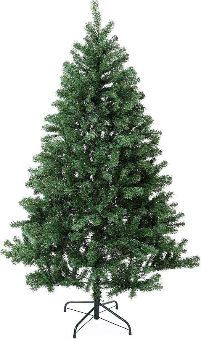Christmas Tree Artificial 180cm Green Dense PVC Like Living Metal Stand