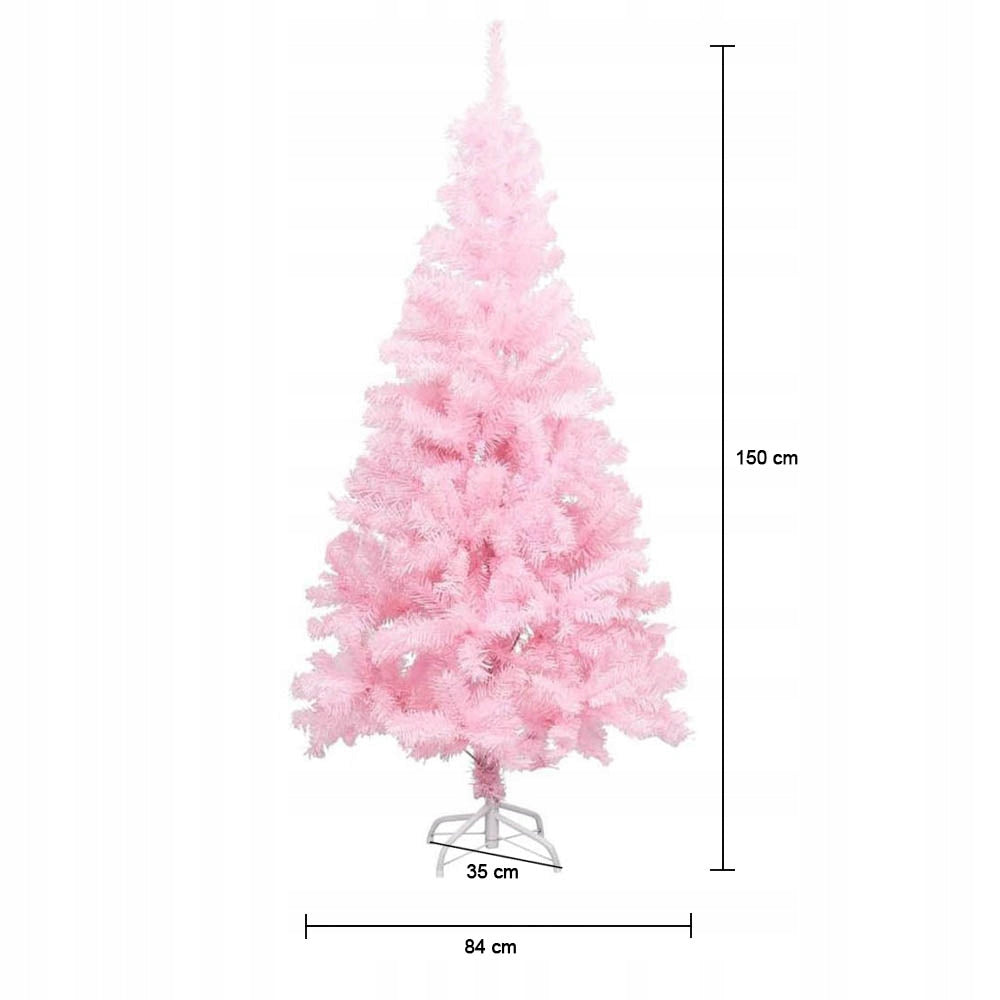 Christmas Tree Artificial Decorative Pink Elegant Pine Stand 150 cm Brand Timeless Tools