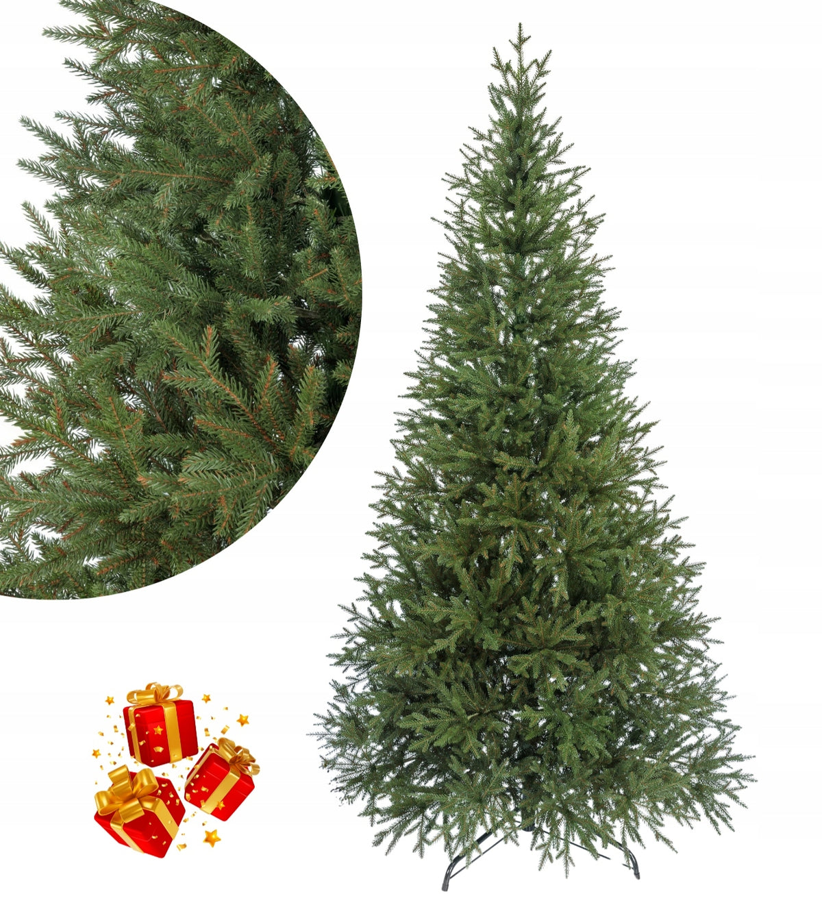 Christmas Tree Artificial Spruce Nature 100% PE – Premium, as live 220 cm