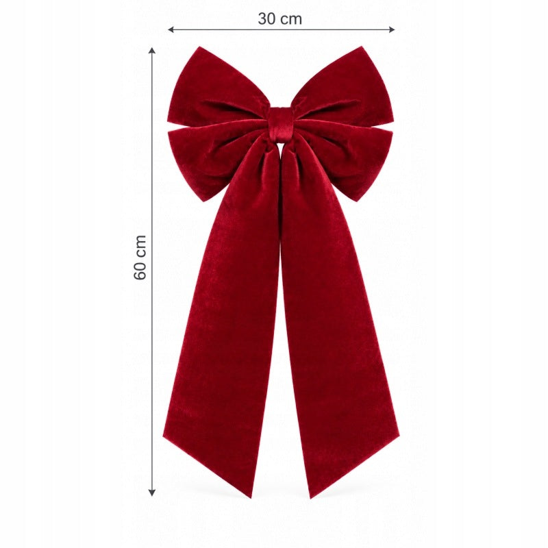 Christmas Tree Bow Large Decorative Christmas Decoration XL Red 60x30 cm Brand no brand