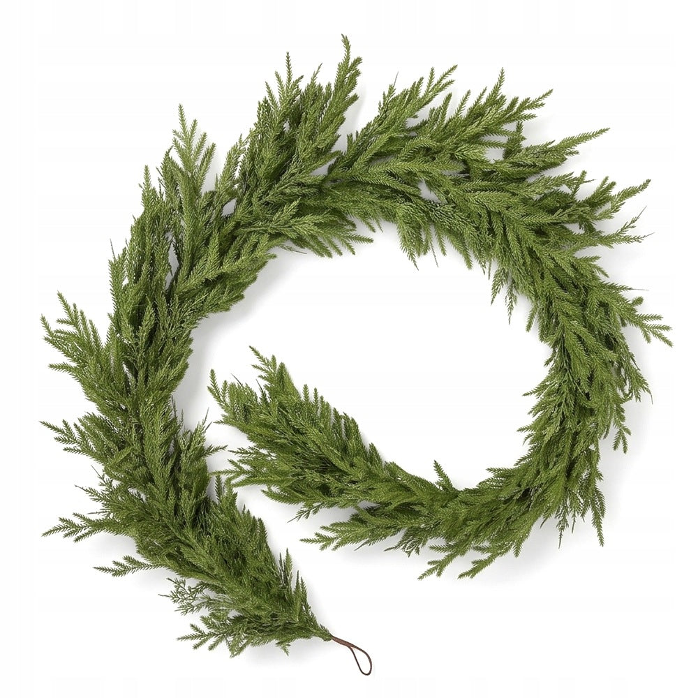 Christmas Tree Garland Chain 275 Cm Christmas Dense Fluffy Green Pine