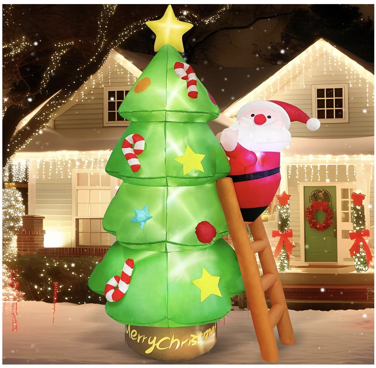 Christmas Tree Inflatable LED Large Christmas Decoration Pumped Garden Ornament XL