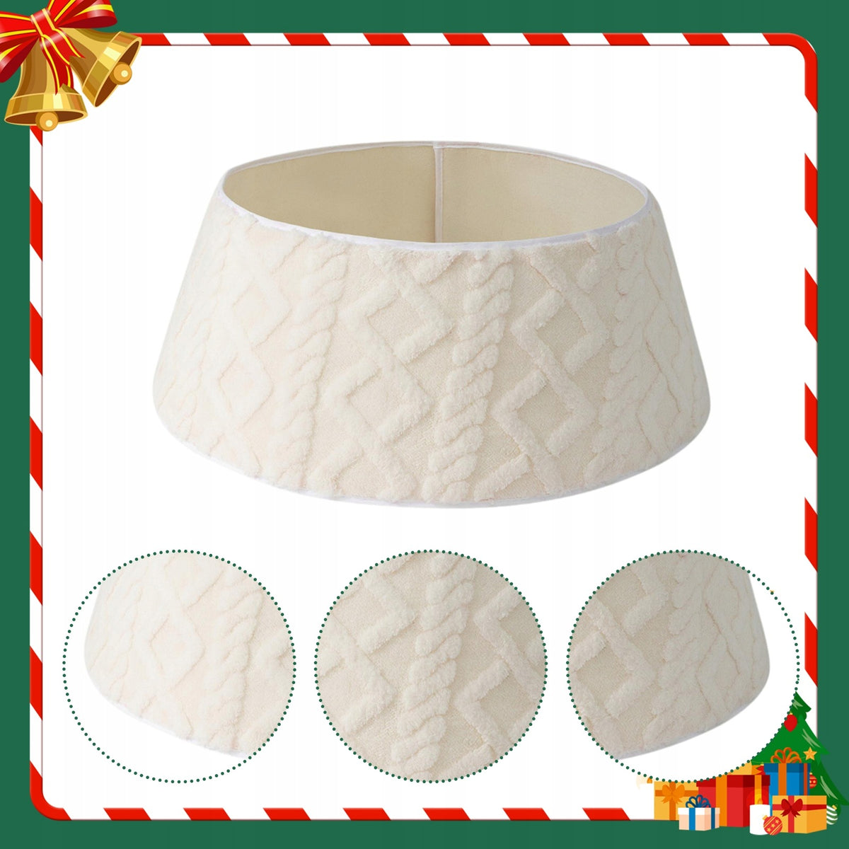 Christmas Tree Ring Tree Skirt Folable Parties Plush for Xmas Luxury Base B Brand no brand