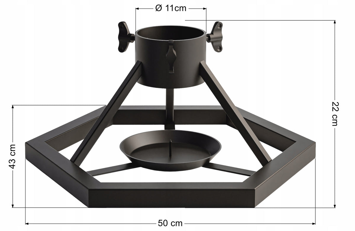 Christmas Tree Stand Large Metal BLACK STABLE up to 3m EAN (GTIN) 5905351005634