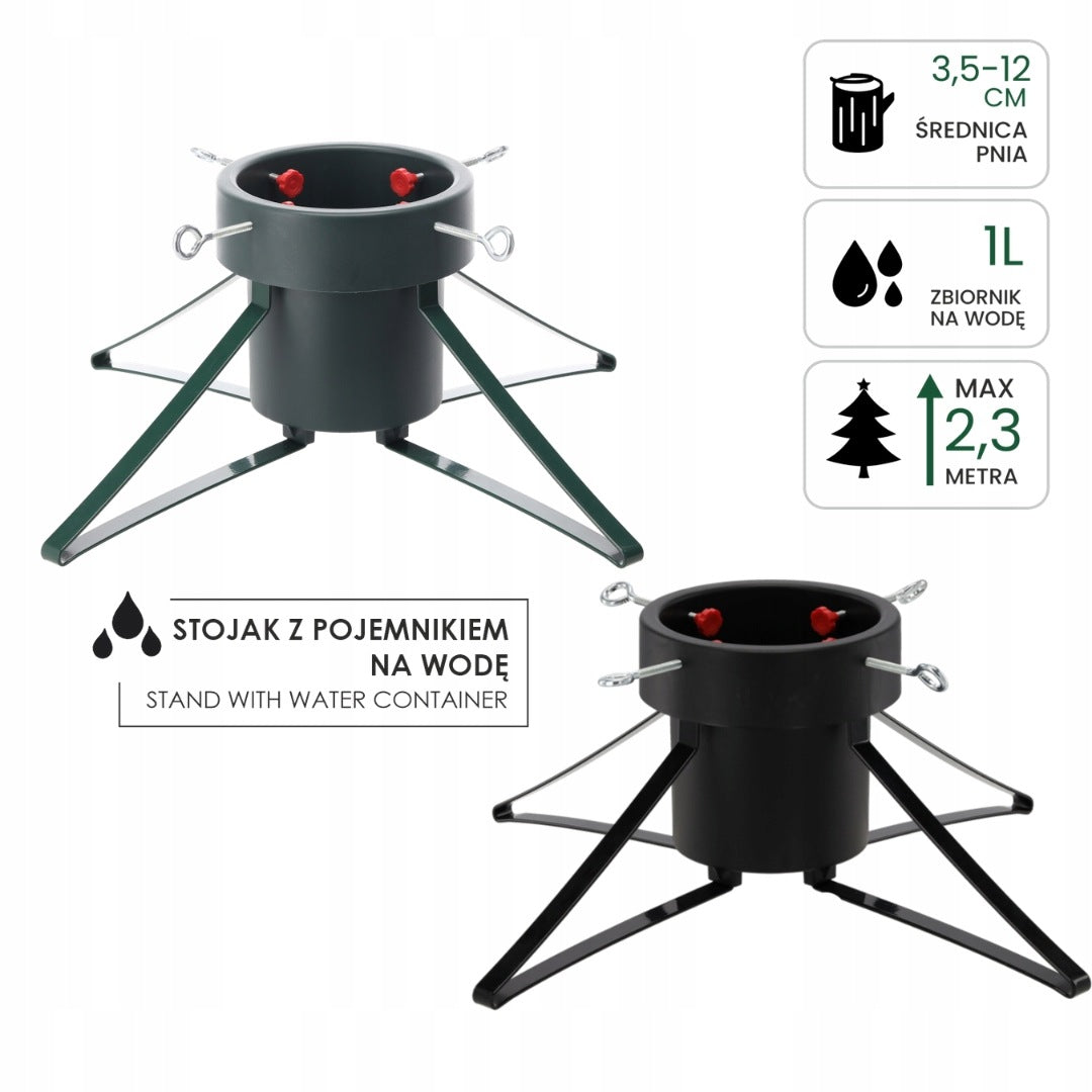 Christmas Tree Stand Medium With Water Container 1L For Trunk 12cm 2,3m