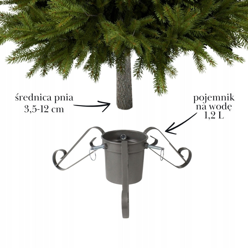 Christmas Tree Stand SILVER Metal Water Container 2,1m STABLE Tripod Manufacturer code H6303G