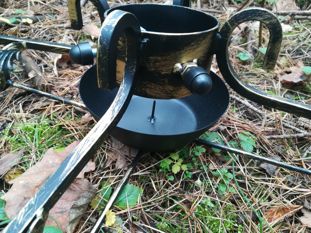 Christmas Tree Stand XXL LARGE Gold/Silver/Black Welded Steel Packaging status original