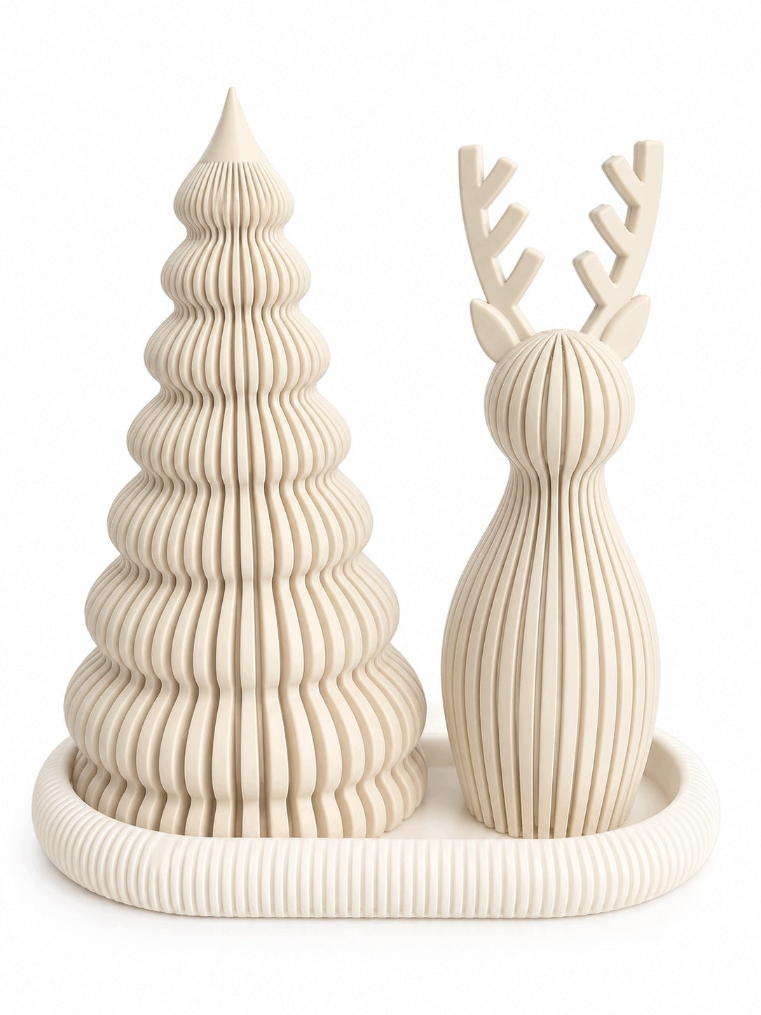 Christmas Tree and Reindeer Decorative Loft Japandi 3D Christmas Set