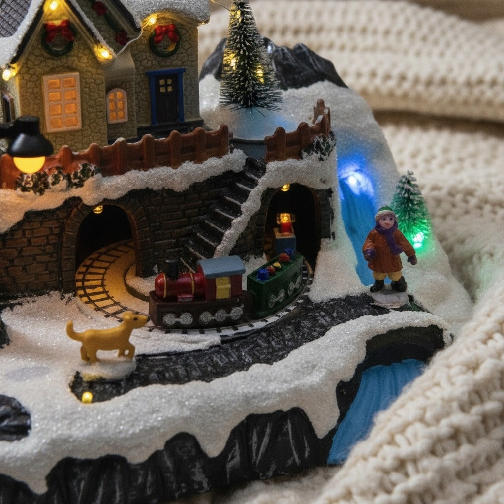 Christmas Village LED Animated Train 26cm Manufacturer code XM-906