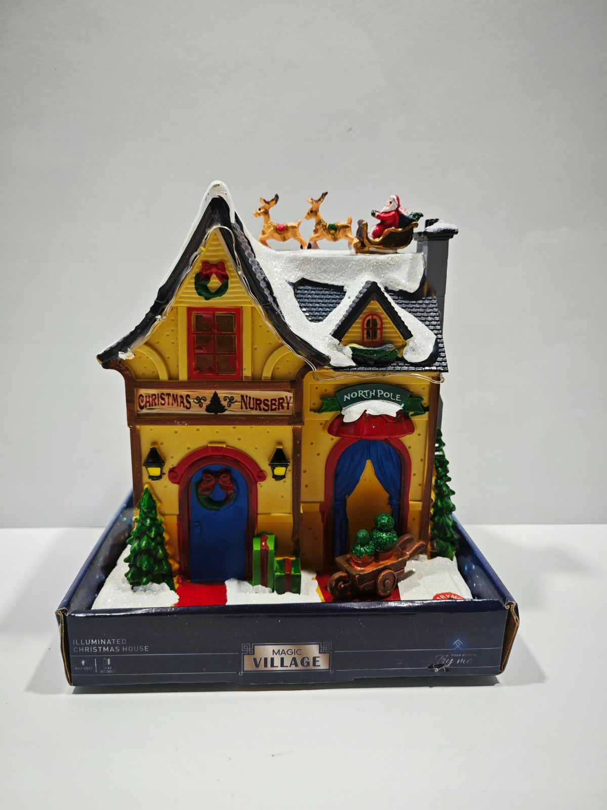 Christmas Village Magic Village Santa Claus LED Light