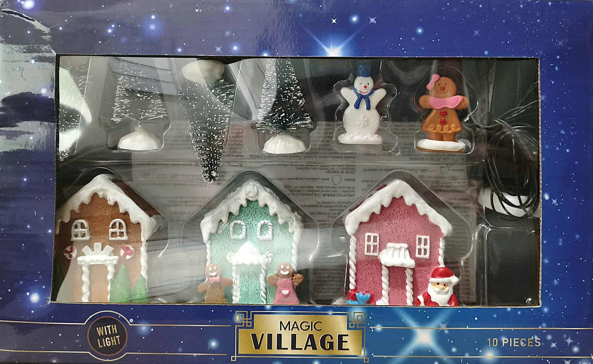 Christmas Village Town with Magic Village Lighting 10 pieces EAN (GTIN) 8718964196975
