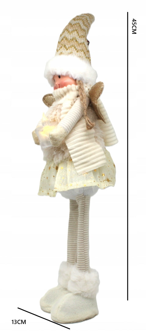 Christmas angel 45 cm LED - decorative figurine on long legs, ornament Brand Queen Isabell