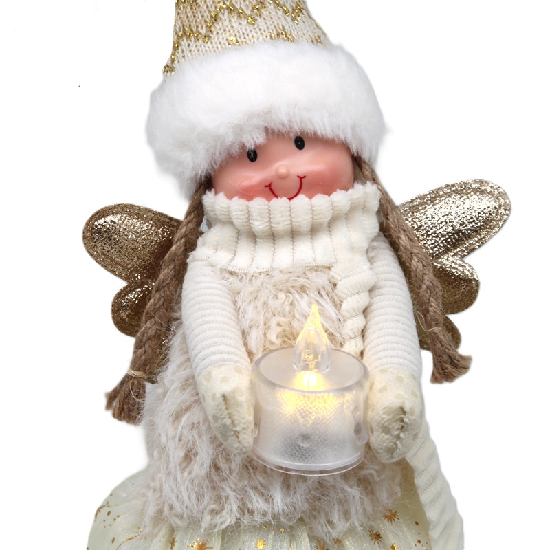 Christmas angel 45 cm LED - decorative figurine on long legs, ornament Manufacturer code PG-21492