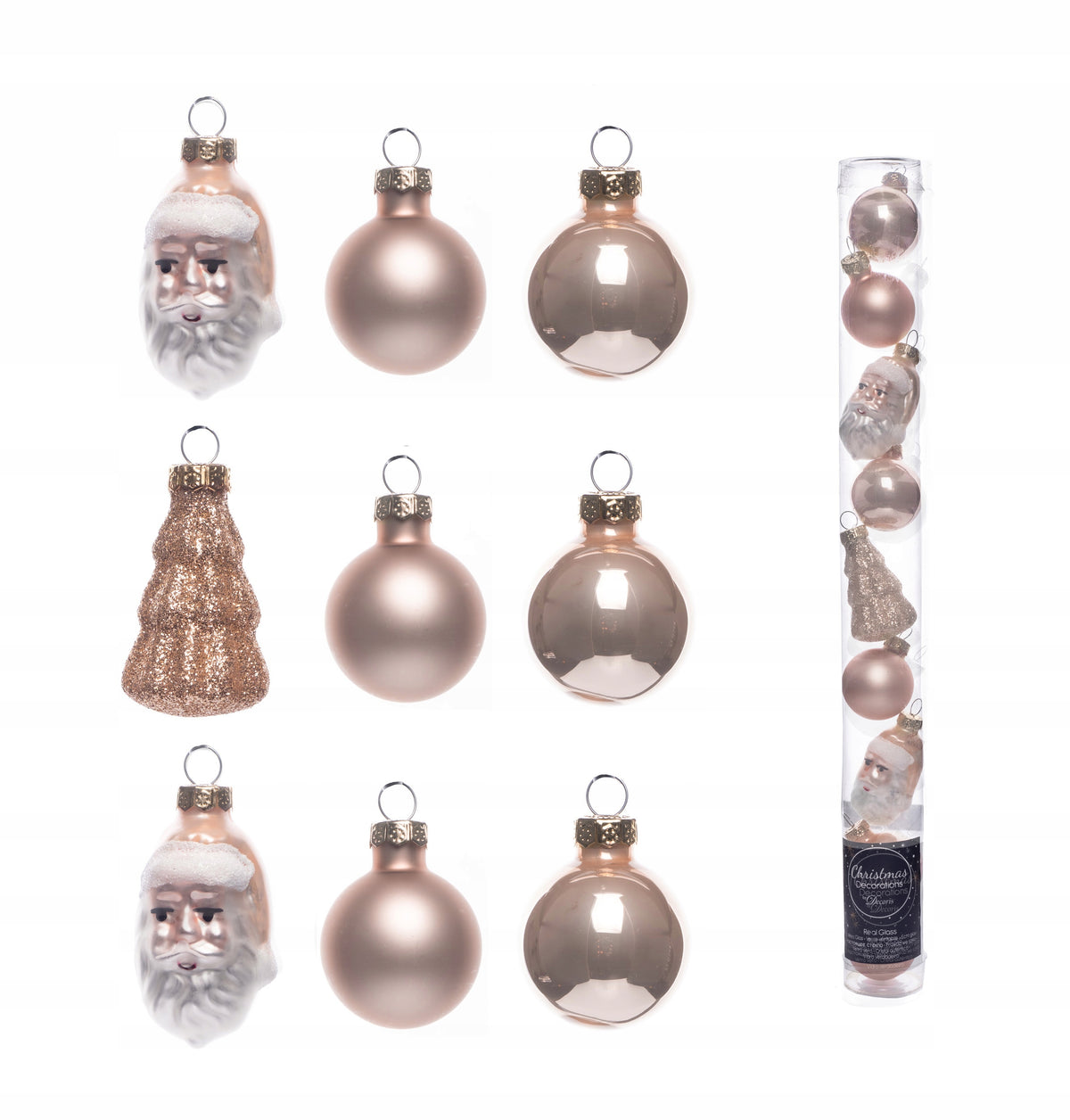 Christmas balls SANTA CLAUS Christmas SNOWMAN set of 9