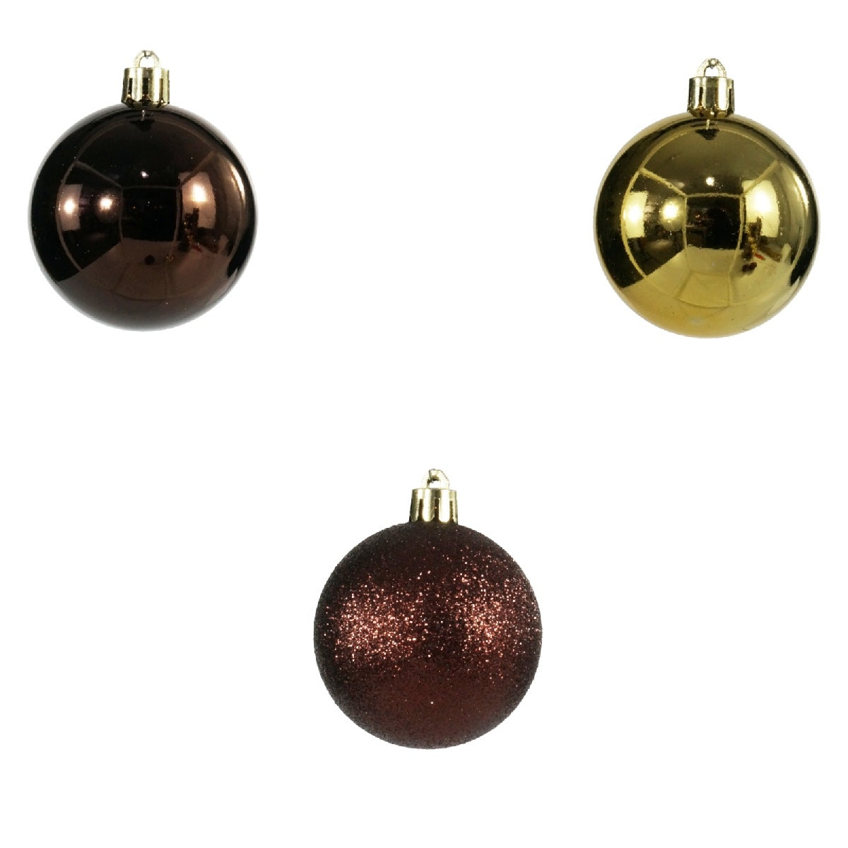Christmas balls gold chocolate 6 cm set of baubles set of 28 pcs. Manufacturer code NGI0747BZ