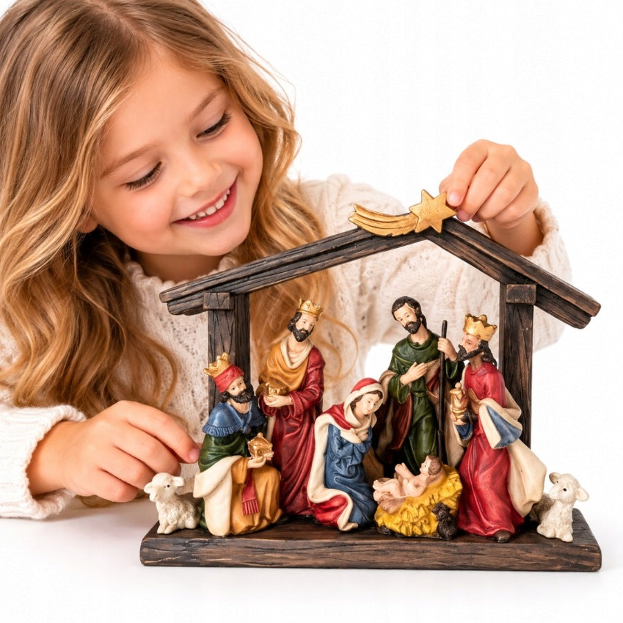 Christmas crib 20 cm figurine resin decoration Christmas HIT