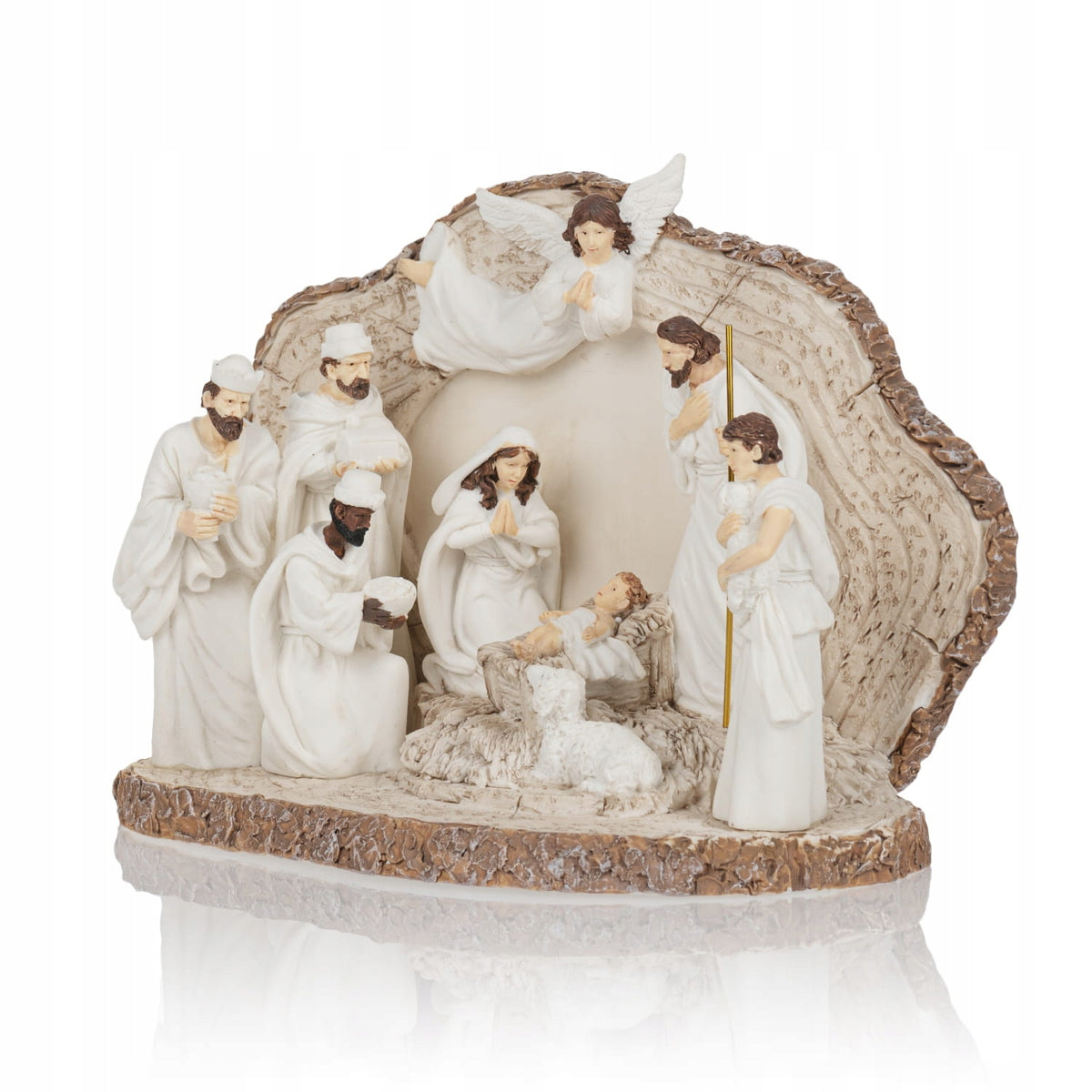 Christmas crib - glowing - 12 cm - Bianco Brand J&S